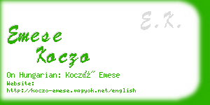 emese koczo business card